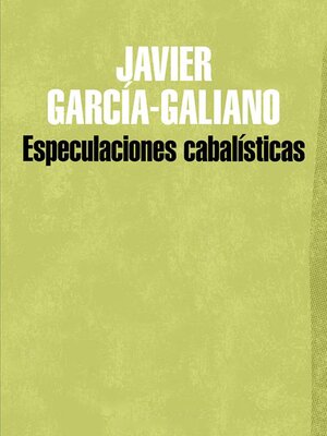 cover image of Especulaciones cabalísticas